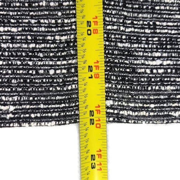 Kasper Boucle Blazer Women Size 14 Black White Silver Metallic Nubby 4 Button - Picture 8 of 11